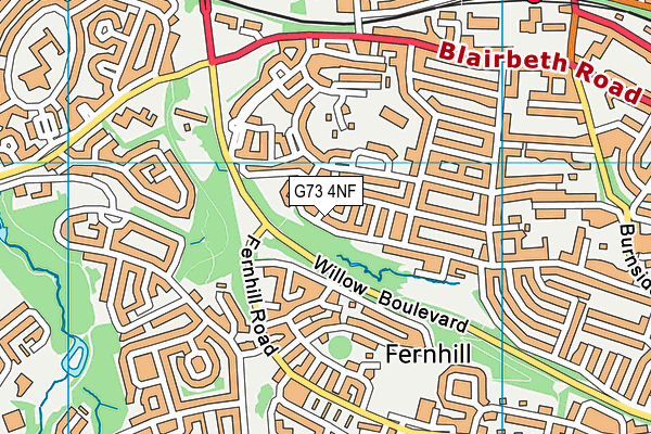G73 4NF map - OS VectorMap District (Ordnance Survey)