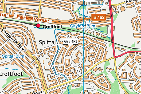 G73 4PJ map - OS VectorMap District (Ordnance Survey)