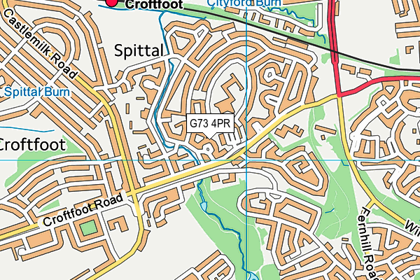 G73 4PR map - OS VectorMap District (Ordnance Survey)