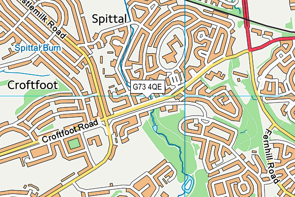 G73 4QE map - OS VectorMap District (Ordnance Survey)
