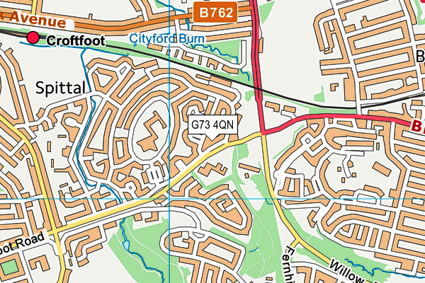 G73 4QN map - OS VectorMap District (Ordnance Survey)
