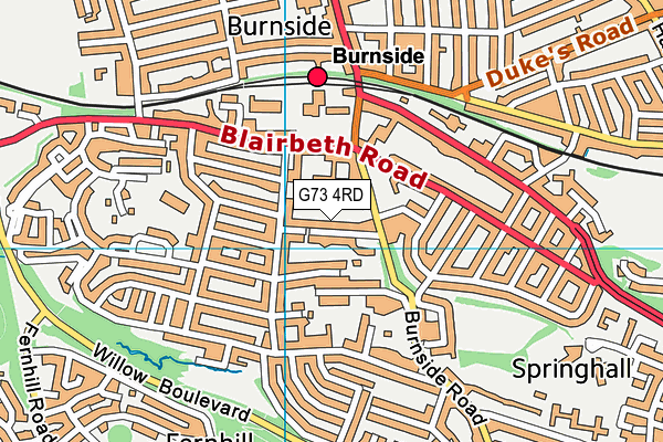 G73 4RD map - OS VectorMap District (Ordnance Survey)