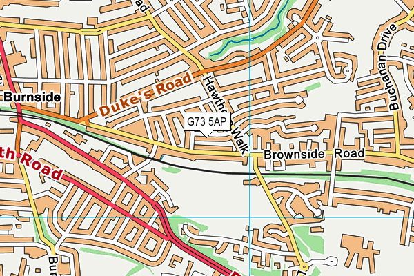 G73 5AP map - OS VectorMap District (Ordnance Survey)