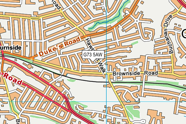 G73 5AW map - OS VectorMap District (Ordnance Survey)