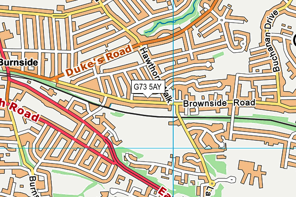 G73 5AY map - OS VectorMap District (Ordnance Survey)