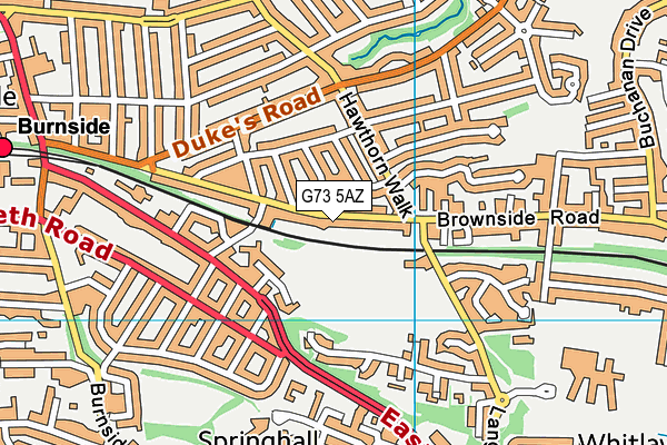 G73 5AZ map - OS VectorMap District (Ordnance Survey)
