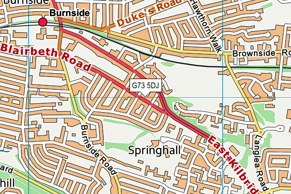 G73 5DJ map - OS VectorMap District (Ordnance Survey)