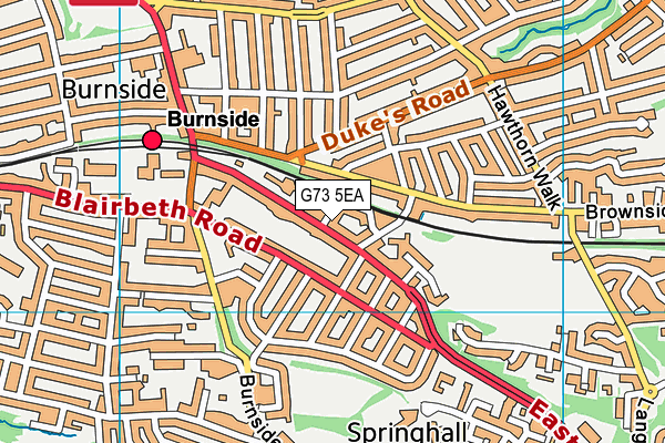 G73 5EA map - OS VectorMap District (Ordnance Survey)