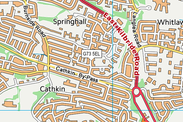 G73 5EL map - OS VectorMap District (Ordnance Survey)