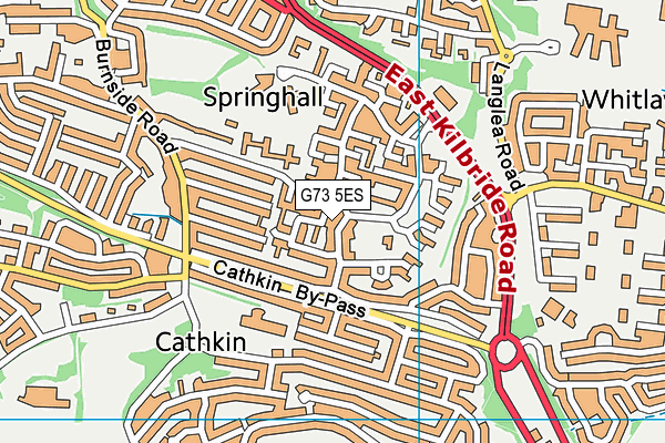 G73 5ES map - OS VectorMap District (Ordnance Survey)