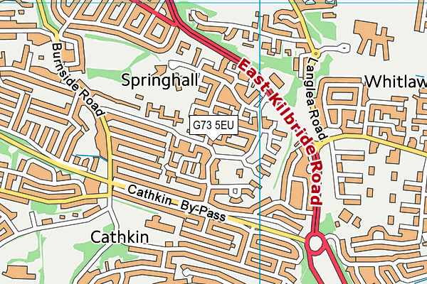 G73 5EU map - OS VectorMap District (Ordnance Survey)