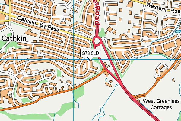 G73 5LD map - OS VectorMap District (Ordnance Survey)