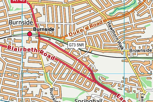 G73 5NR map - OS VectorMap District (Ordnance Survey)