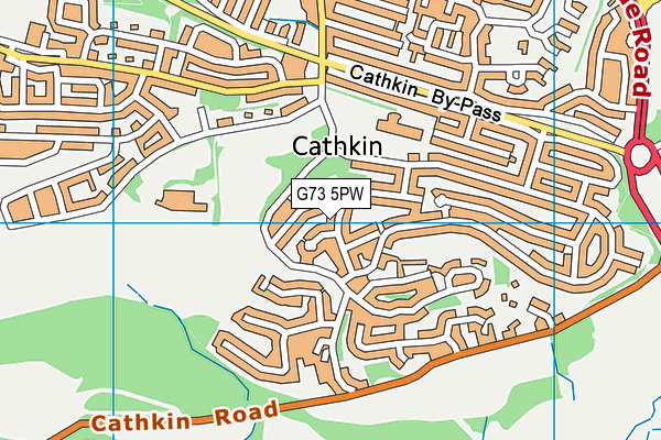 G73 5PW map - OS VectorMap District (Ordnance Survey)