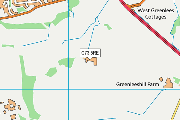 G73 5RE map - OS VectorMap District (Ordnance Survey)