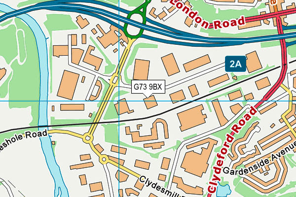 G73 9BX map - OS VectorMap District (Ordnance Survey)