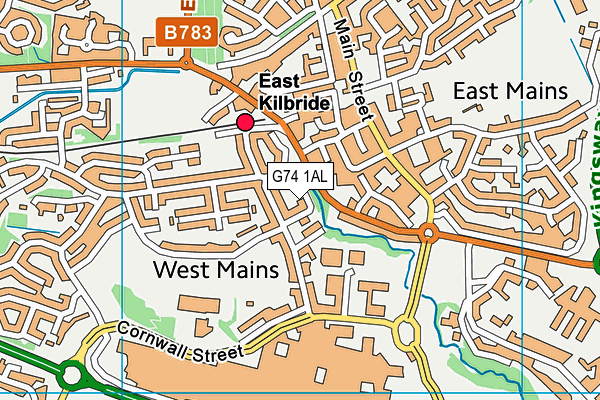 G74 1AL map - OS VectorMap District (Ordnance Survey)
