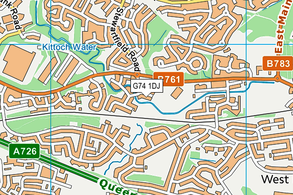 G74 1DJ map - OS VectorMap District (Ordnance Survey)