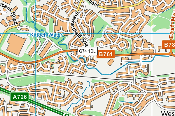 G74 1DL map - OS VectorMap District (Ordnance Survey)