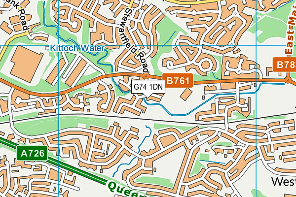 G74 1DN map - OS VectorMap District (Ordnance Survey)