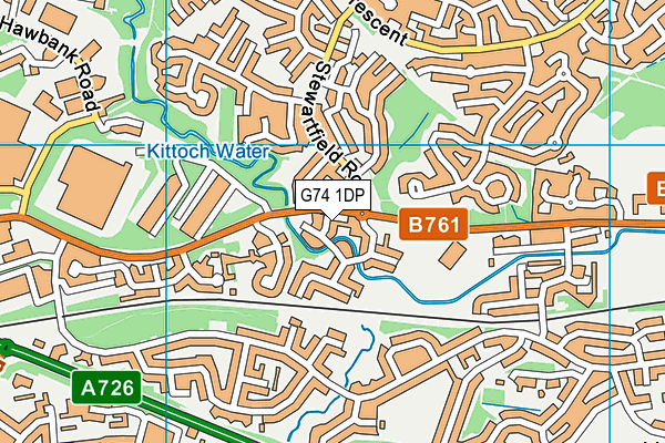 G74 1DP map - OS VectorMap District (Ordnance Survey)