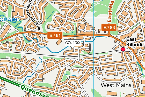 G74 1DQ map - OS VectorMap District (Ordnance Survey)