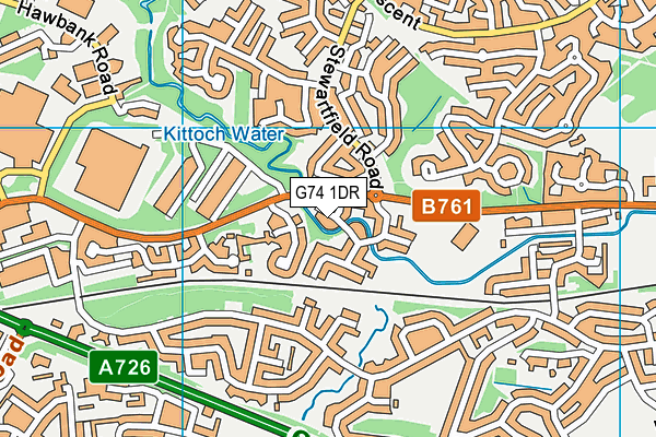G74 1DR map - OS VectorMap District (Ordnance Survey)