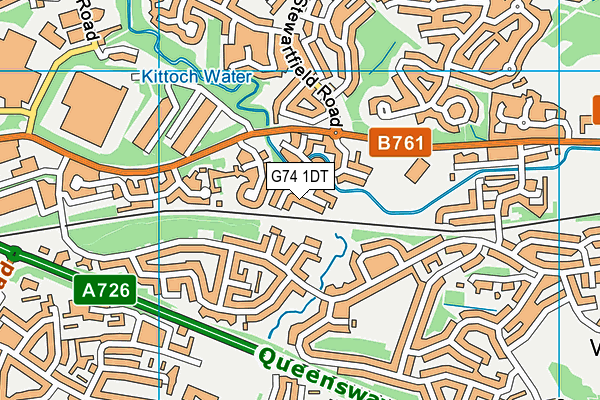 G74 1DT map - OS VectorMap District (Ordnance Survey)