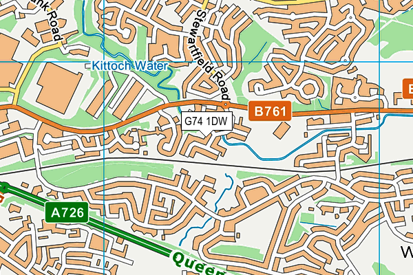 G74 1DW map - OS VectorMap District (Ordnance Survey)