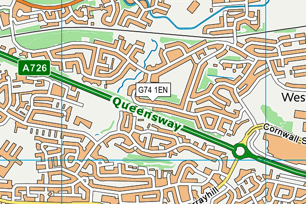 G74 1EN map - OS VectorMap District (Ordnance Survey)