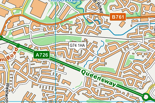 G74 1HA map - OS VectorMap District (Ordnance Survey)