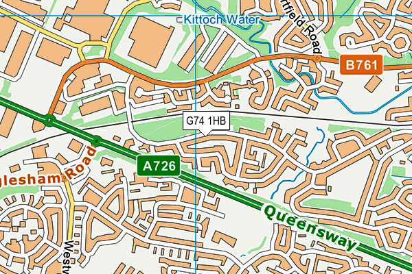 G74 1HB map - OS VectorMap District (Ordnance Survey)