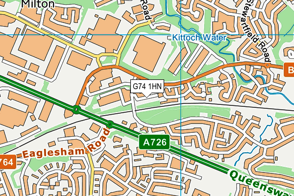 G74 1HN map - OS VectorMap District (Ordnance Survey)