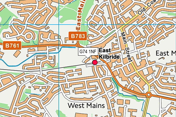 G74 1NF map - OS VectorMap District (Ordnance Survey)