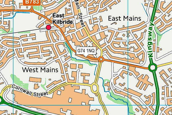 G74 1NQ map - OS VectorMap District (Ordnance Survey)