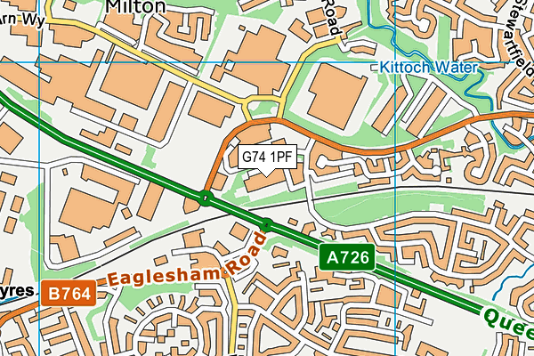 G74 1PF map - OS VectorMap District (Ordnance Survey)