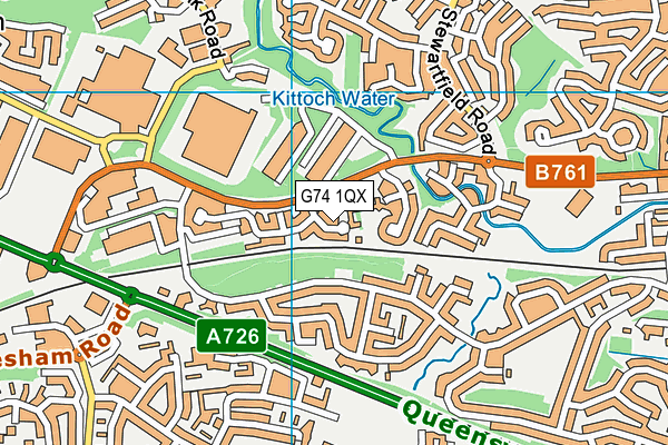 G74 1QX map - OS VectorMap District (Ordnance Survey)