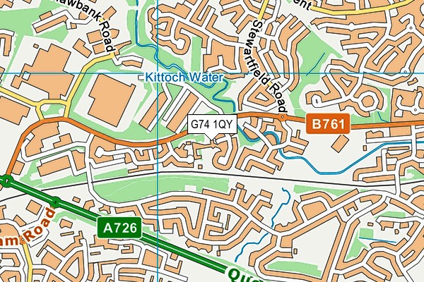 G74 1QY map - OS VectorMap District (Ordnance Survey)