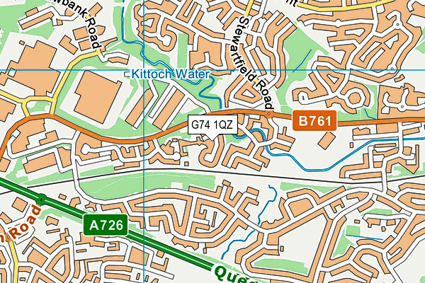 G74 1QZ map - OS VectorMap District (Ordnance Survey)