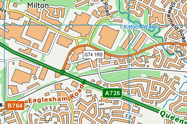 G74 1RS map - OS VectorMap District (Ordnance Survey)