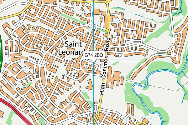 G74 2BQ map - OS VectorMap District (Ordnance Survey)