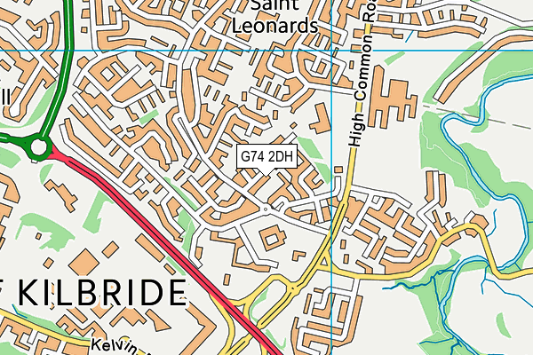 G74 2DH map - OS VectorMap District (Ordnance Survey)