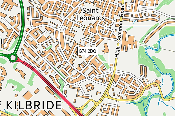 G74 2DQ map - OS VectorMap District (Ordnance Survey)