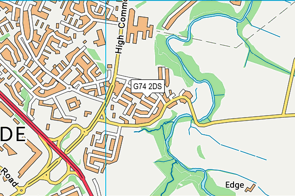 G74 2DS map - OS VectorMap District (Ordnance Survey)