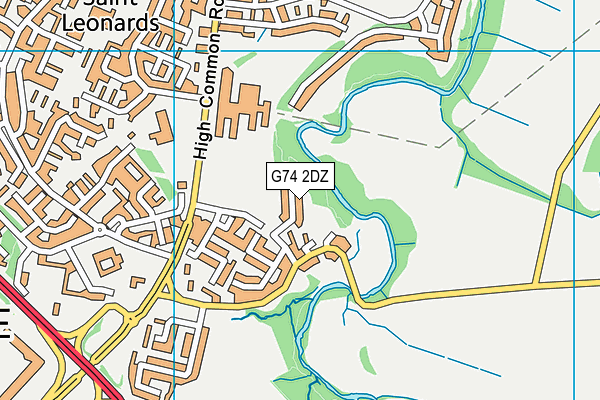 G74 2DZ map - OS VectorMap District (Ordnance Survey)