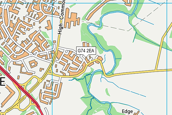 G74 2EA map - OS VectorMap District (Ordnance Survey)