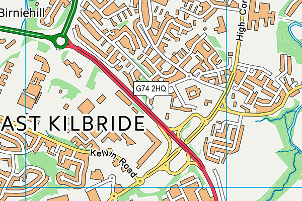 G74 2HQ map - OS VectorMap District (Ordnance Survey)