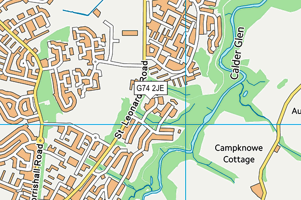 G74 2JE map - OS VectorMap District (Ordnance Survey)
