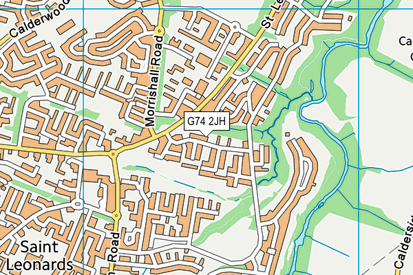 G74 2JH map - OS VectorMap District (Ordnance Survey)