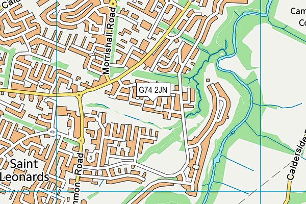 G74 2JN map - OS VectorMap District (Ordnance Survey)